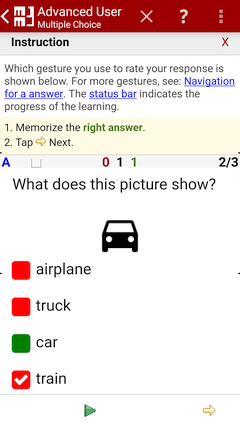 Answer with Multiple-Choice - MM3-TeachingMachine - Flashcards / Vocabulary Builder